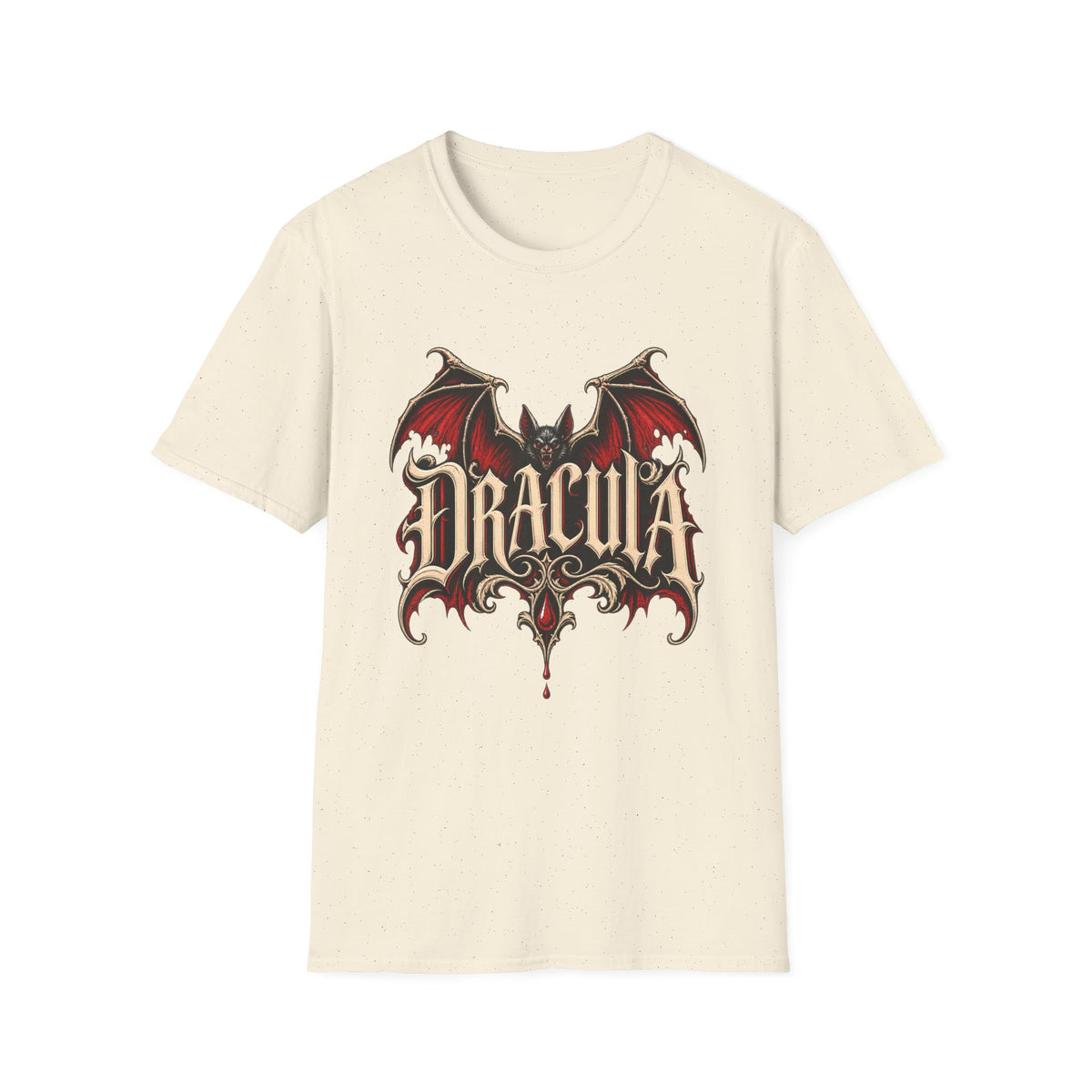 Dracula Bat Graphic T-Shirt | Gothic Vampire Logo Tee