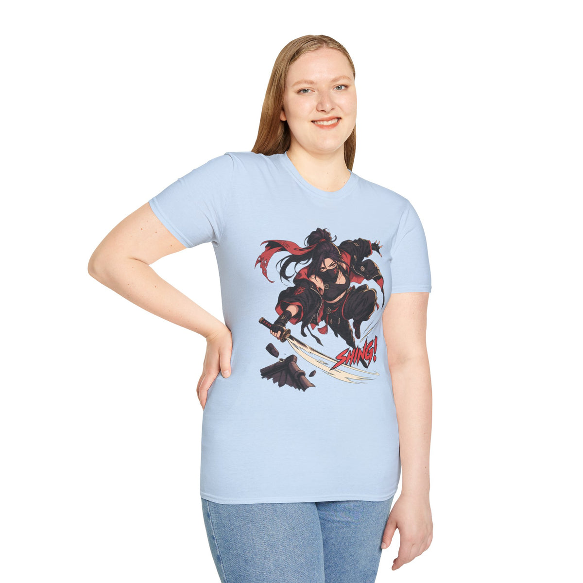 SHING! | Rooftop Samurai Girl | Japanese Anime Style Fight Shirt