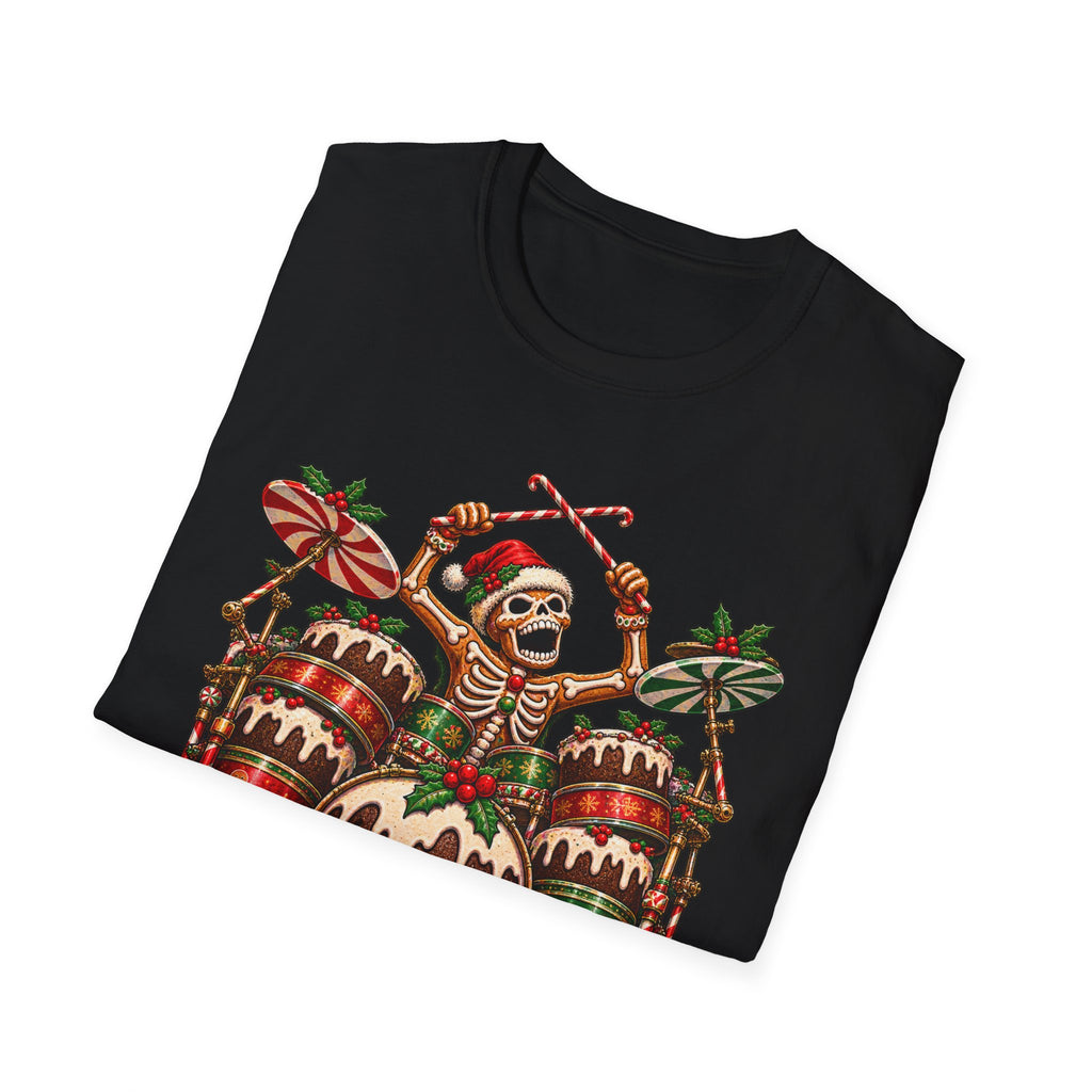 Gingerbread Headbangers | Drummer Christmas T-Shirt