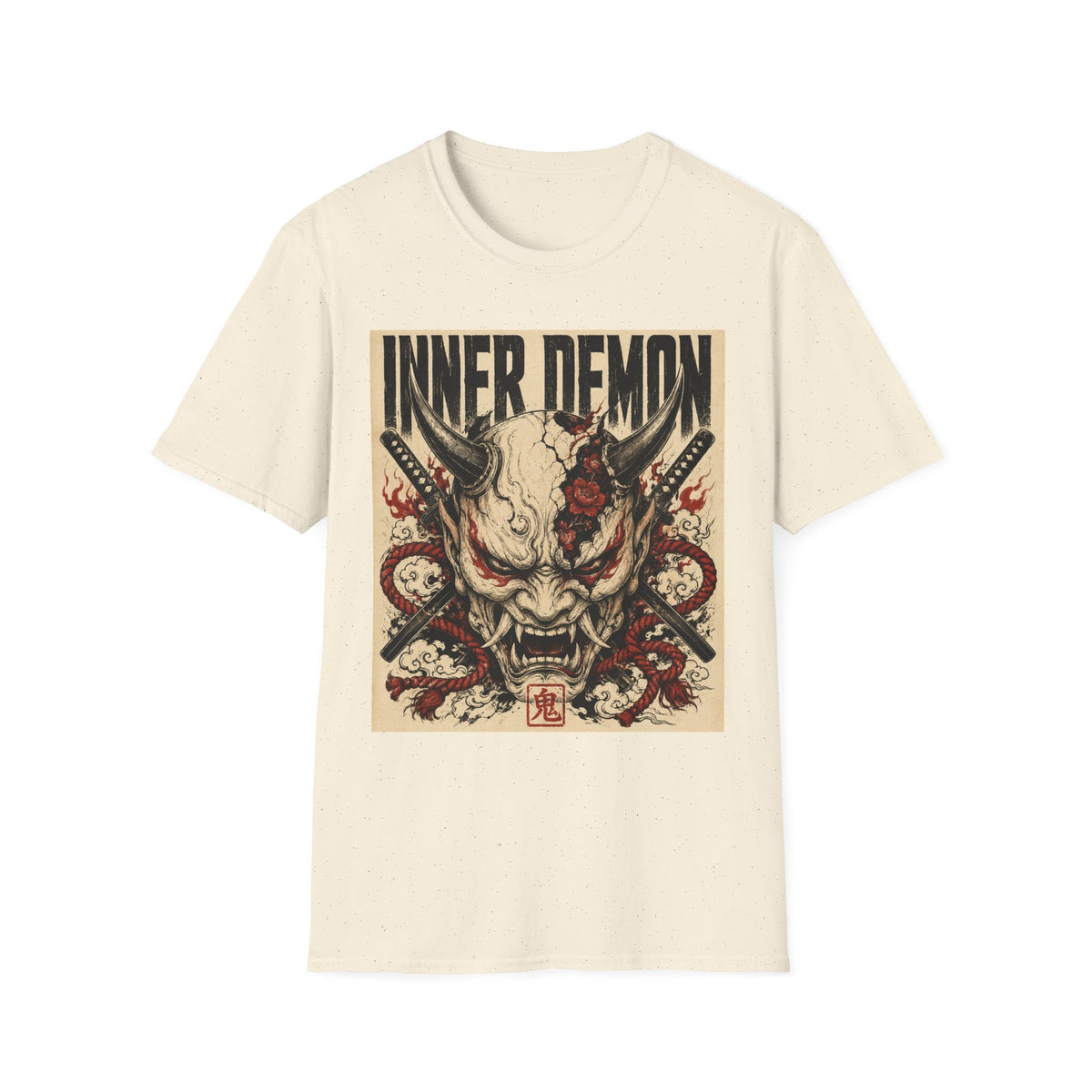 Inner Demon Graphic T-Shirt — Horror Skull Oni Design