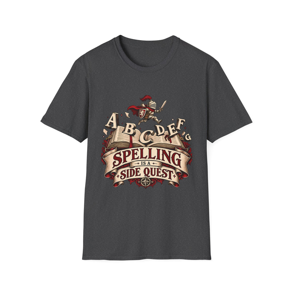 Spelling Is a Side Quest | Funny Spelling & Knight T Shirt