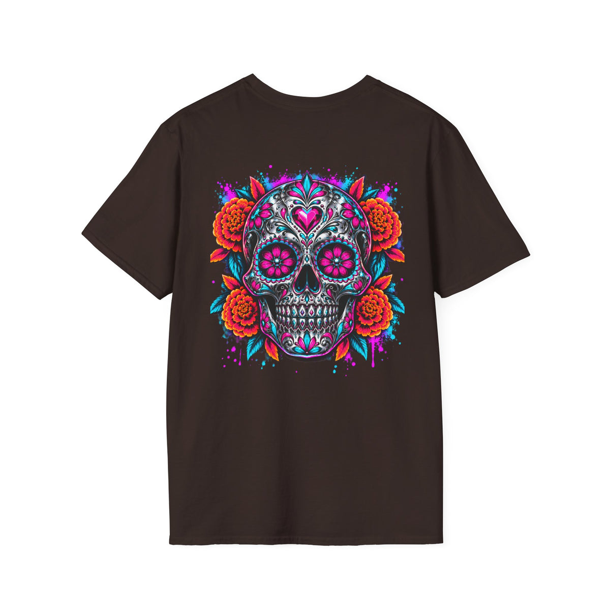 Sugar Skull | Colourful | Day of the Dead |  Floral Skull Tee