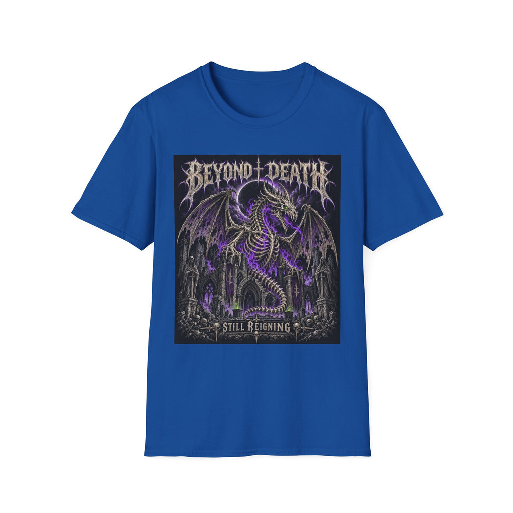 Beyond Death Dragon T‑Shirt — Gothic Purple Dragon Graphic Tee