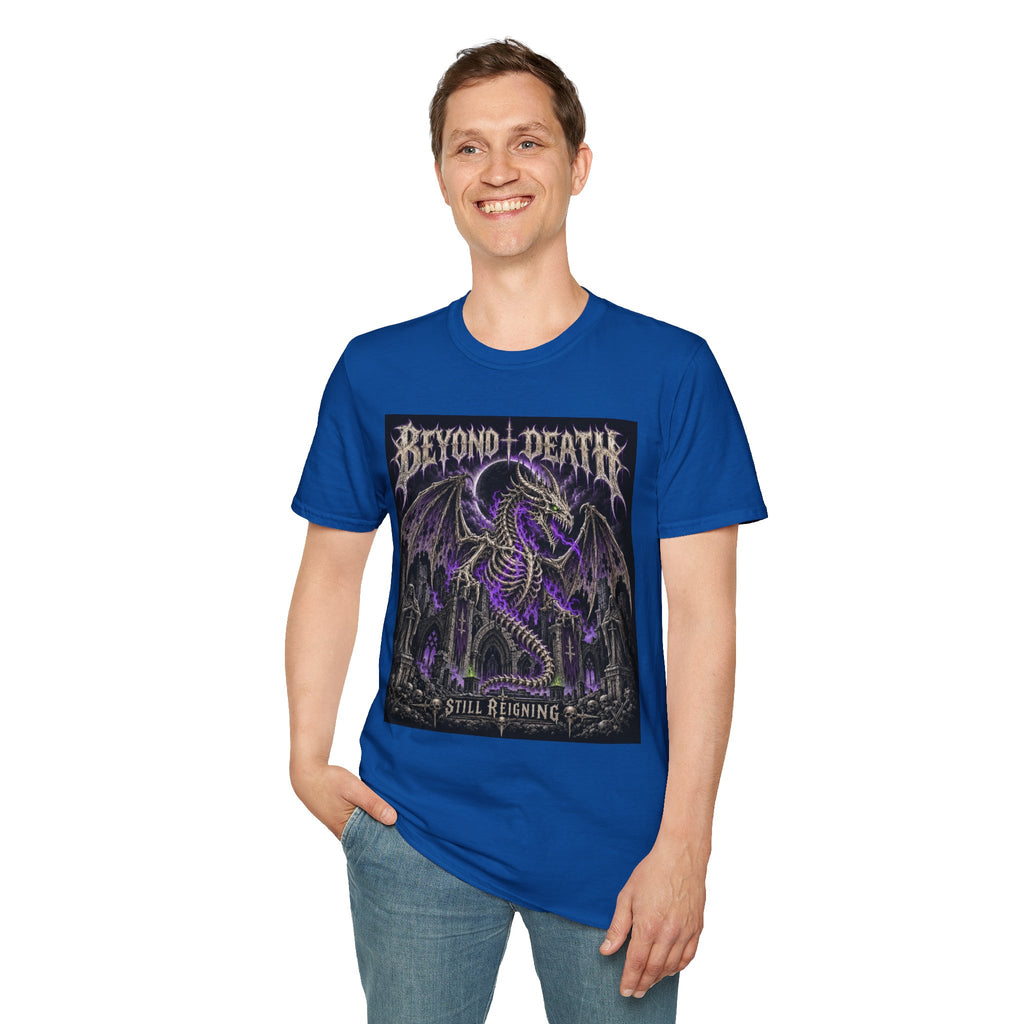 Beyond Death Dragon T‑Shirt — Gothic Purple Dragon Graphic Tee