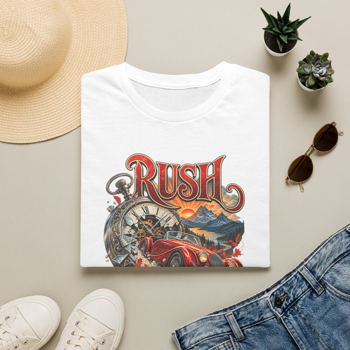 Rush | Prog Band | Red Barchetta | Graphic T-Shirt