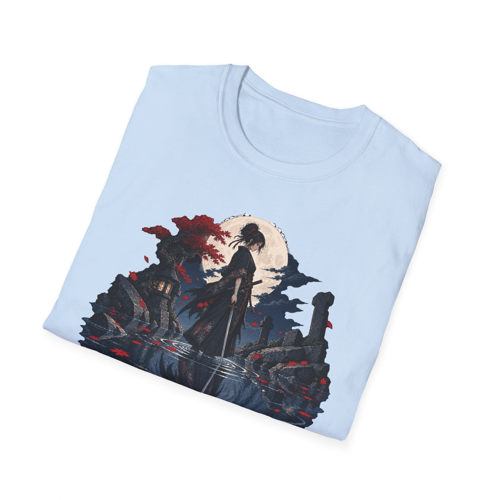 Reflection of a Monster | Moonlit Wolf Spirit T-Shirt | Samurai Silhouette Graphic Tee