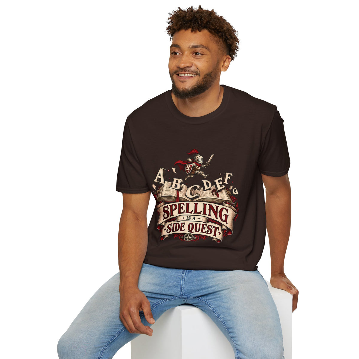 Spelling Is a Side Quest | Funny Spelling & Knight T Shirt