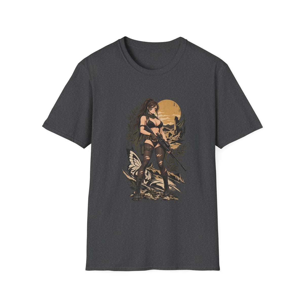 Quiet | Metal Gear | Sexy Sniper Pin up Fantasy Warrior Woman T-Shirt