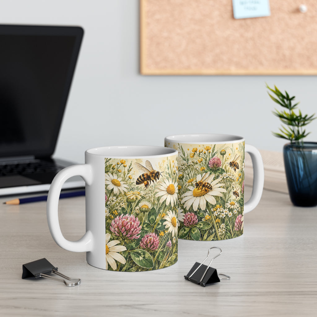 Bee Garden | Botanical Nature Lover Coffee Cup Gift (11oz)