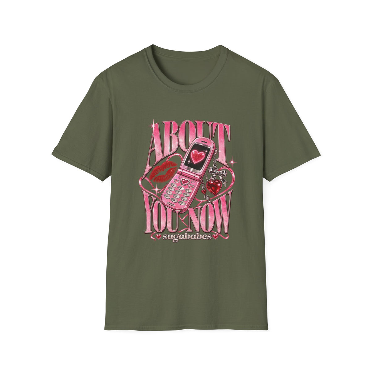 About You Now | Sugababes | Y2K Pink Phone & Heart Vintage Vibe Graphic T Shirt