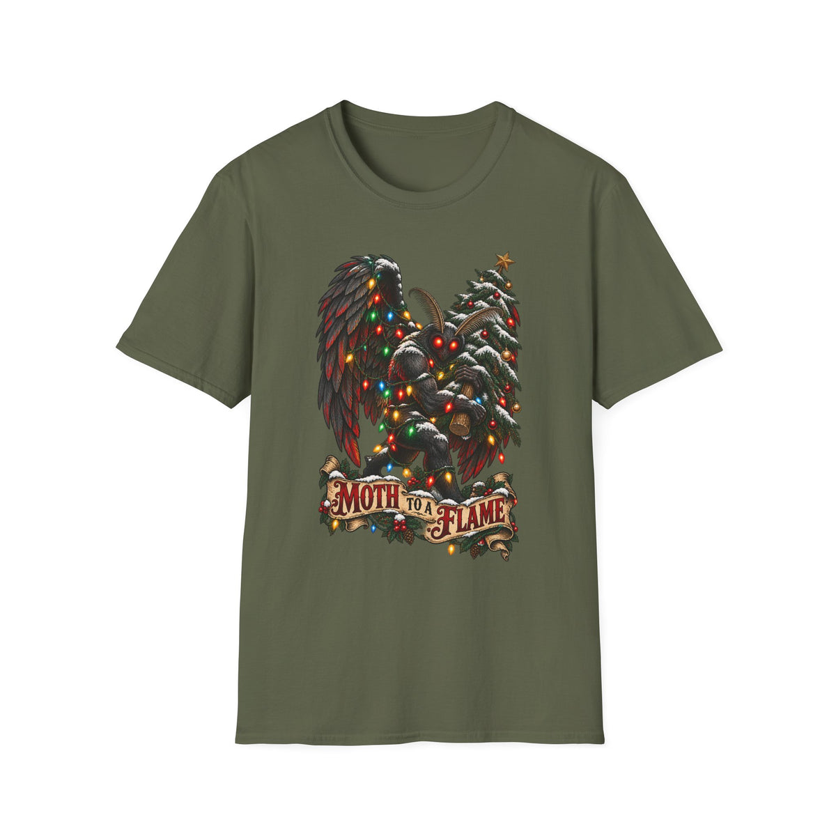 Moth to a Flame | Mothman | Christmas T Shirt