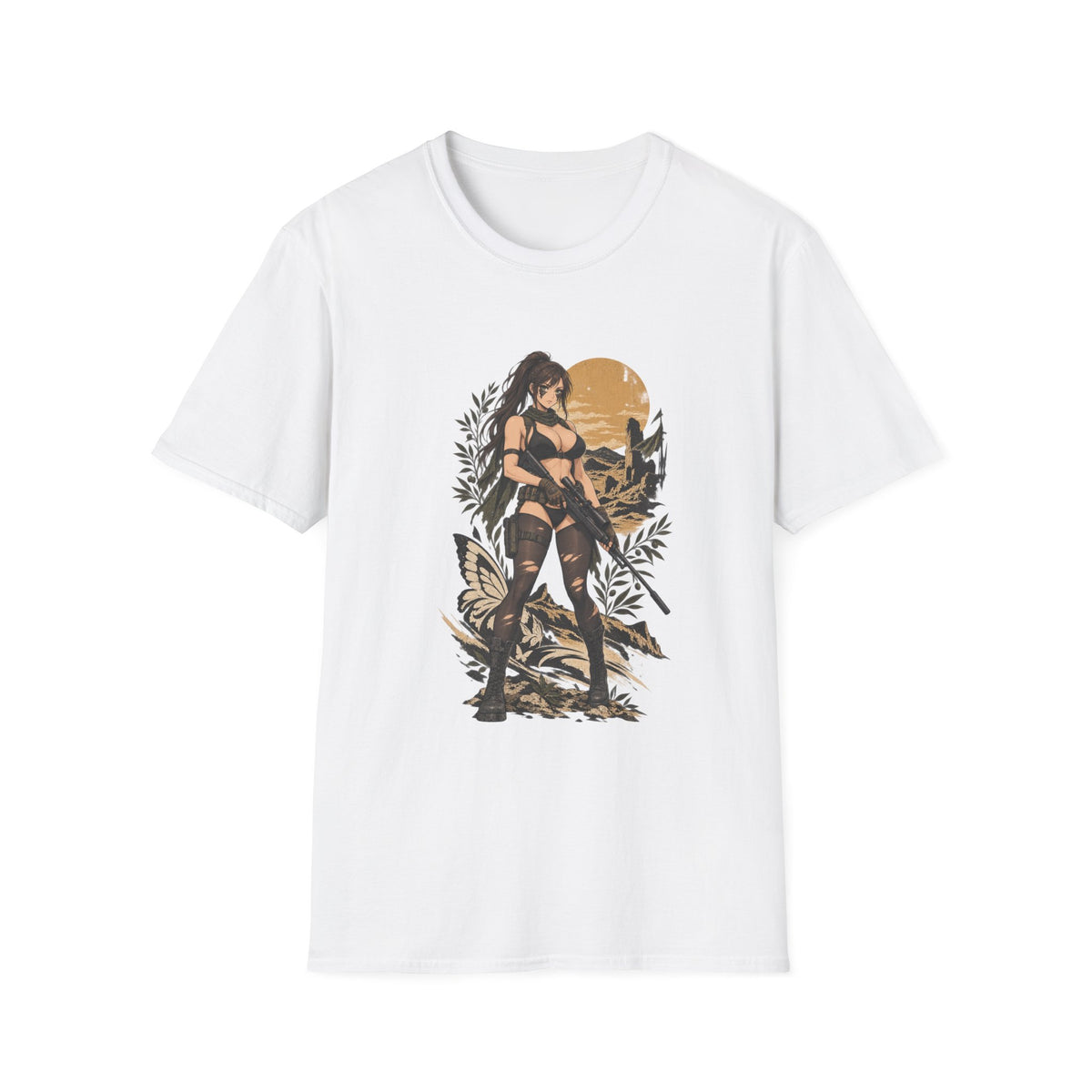 Quiet | Metal Gear | Sexy Sniper Pin up Fantasy Warrior Woman T-Shirt