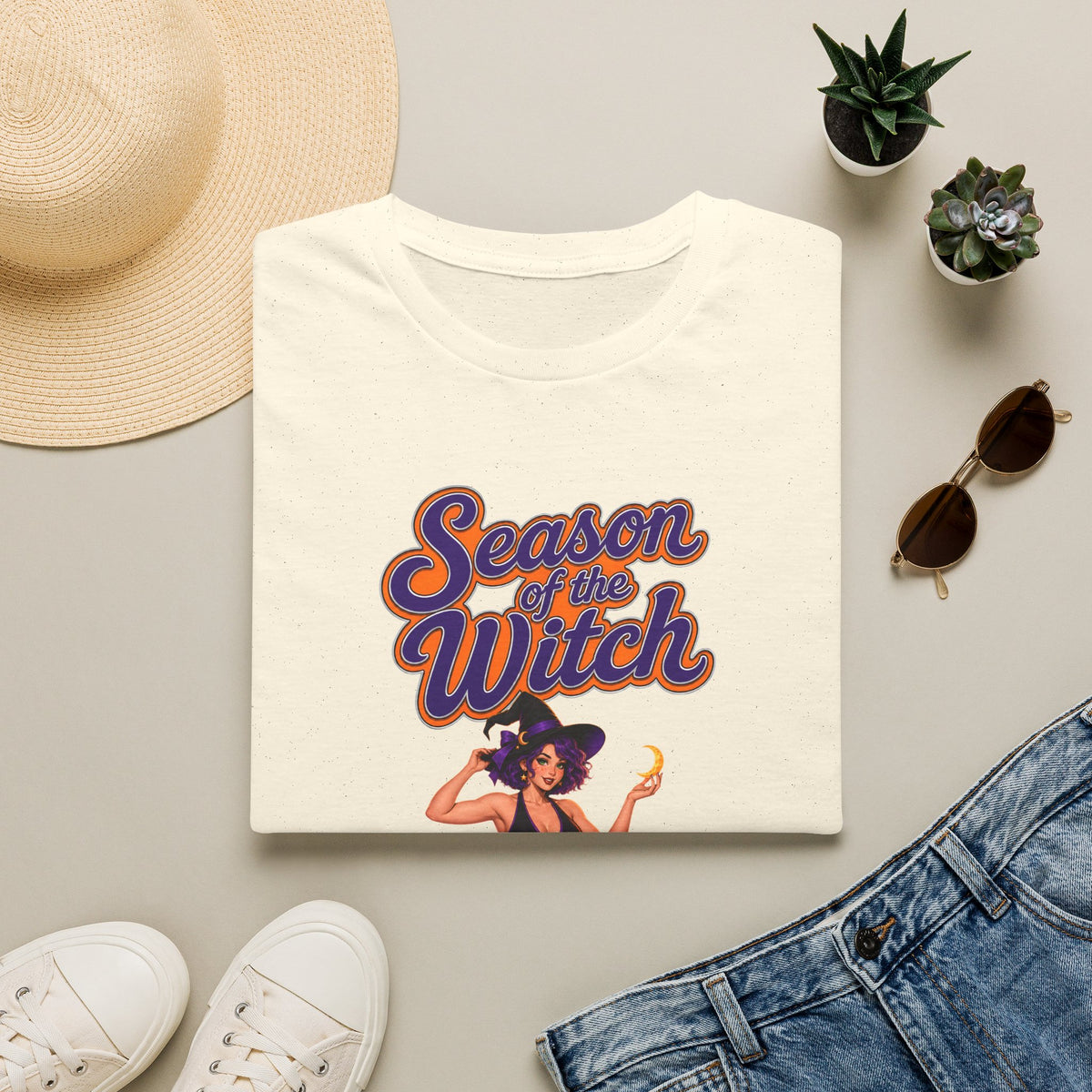 Season of the Witch Pumpkin T-Shirt - Retro Halloween Witch Tee