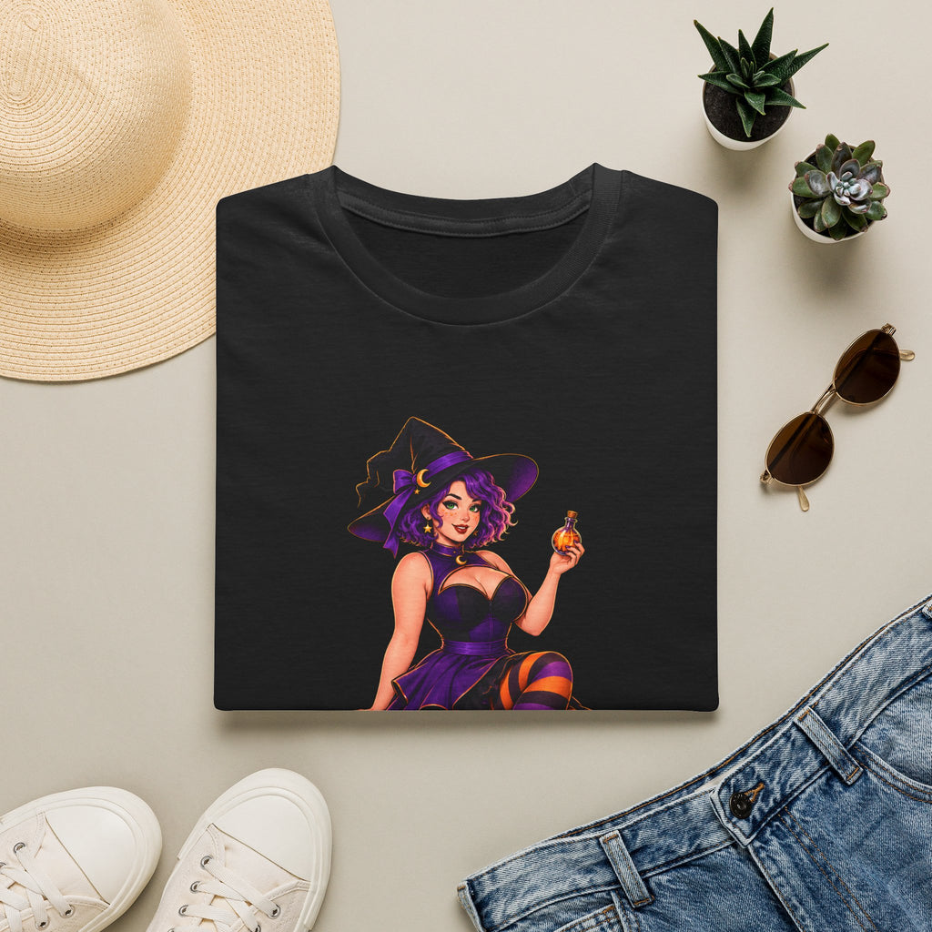 Witchy Halloween Pumpkin Witch T‑Shirt