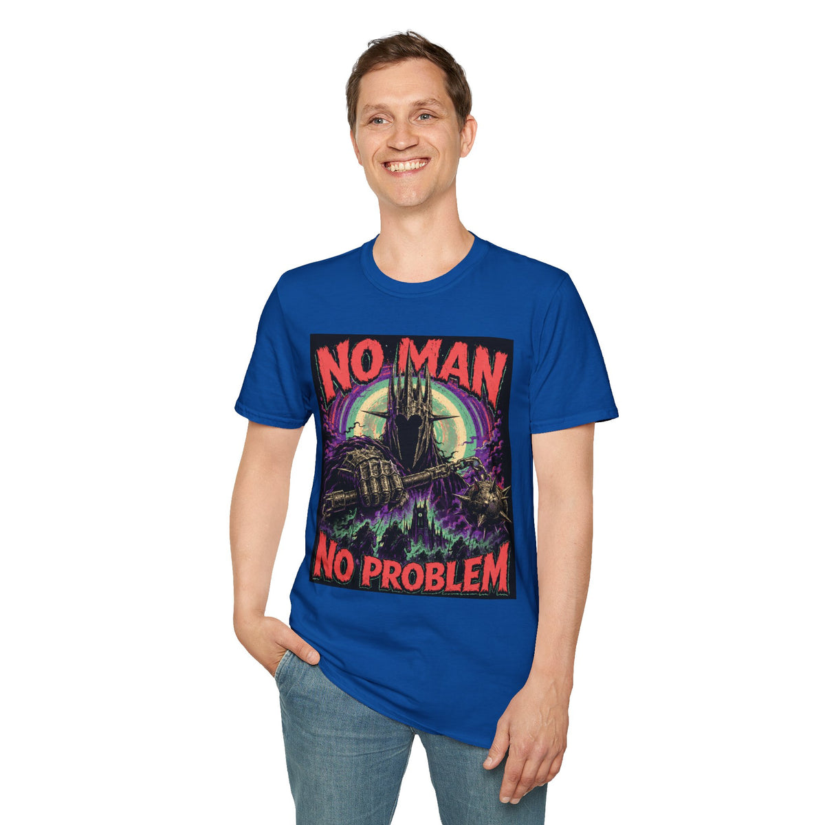 No Man No Problem T-Shirt — Retro Gothic Castle Graphic Tee