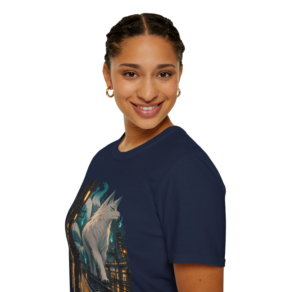 Wolf in the Rain | Last Train Home T-Shirt | Urban Nightscape Graphic Tee