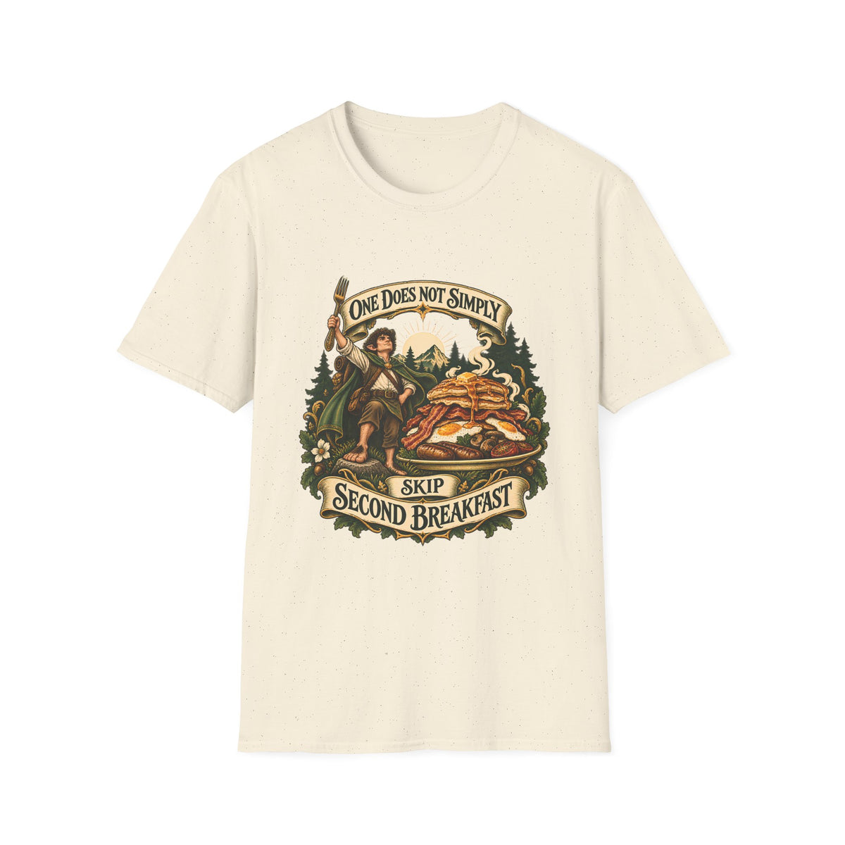 One Does Not Simply Skip Second Breakfast | Funny Hobbit Breakfast Graphic
