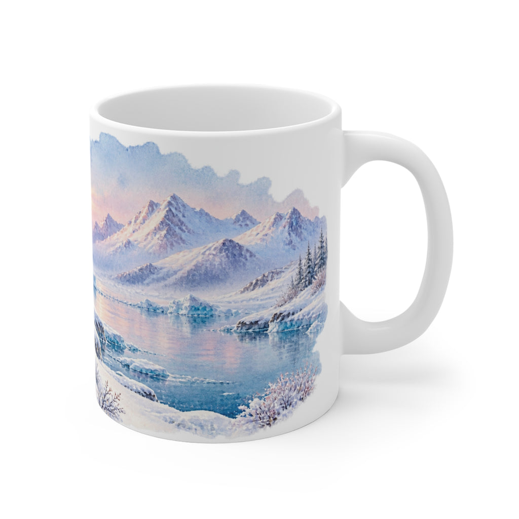 Polar Bear Mug | Arctic Winter Watercolour | Wildlife Lover Gift