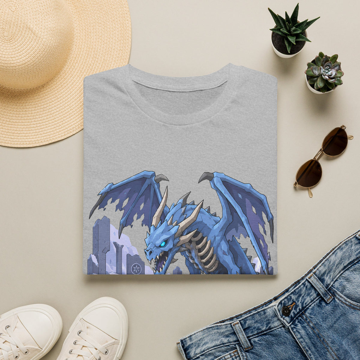 Vorkath Blue Ice Dragon T-Shirt - Fantasy Dragon Graphic Tee