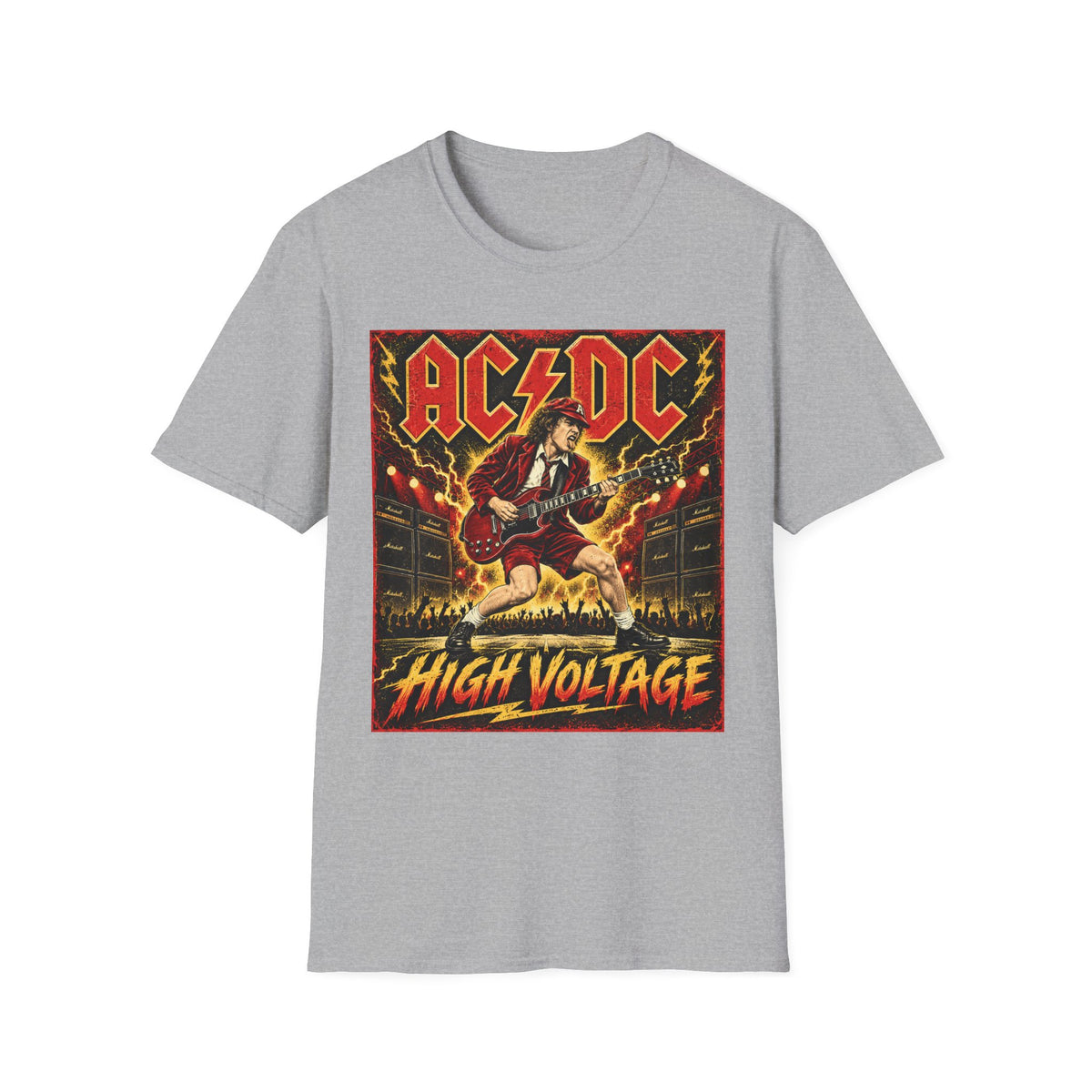 AC/DC High Voltage Graphic T-Shirt — Classic Rock Band Tee