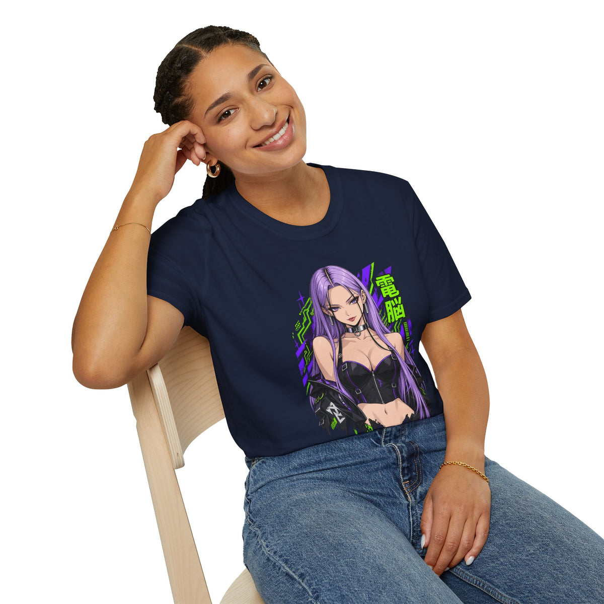 Violet | Anime Cyber Sexy Pin Up Girl T-Shirt