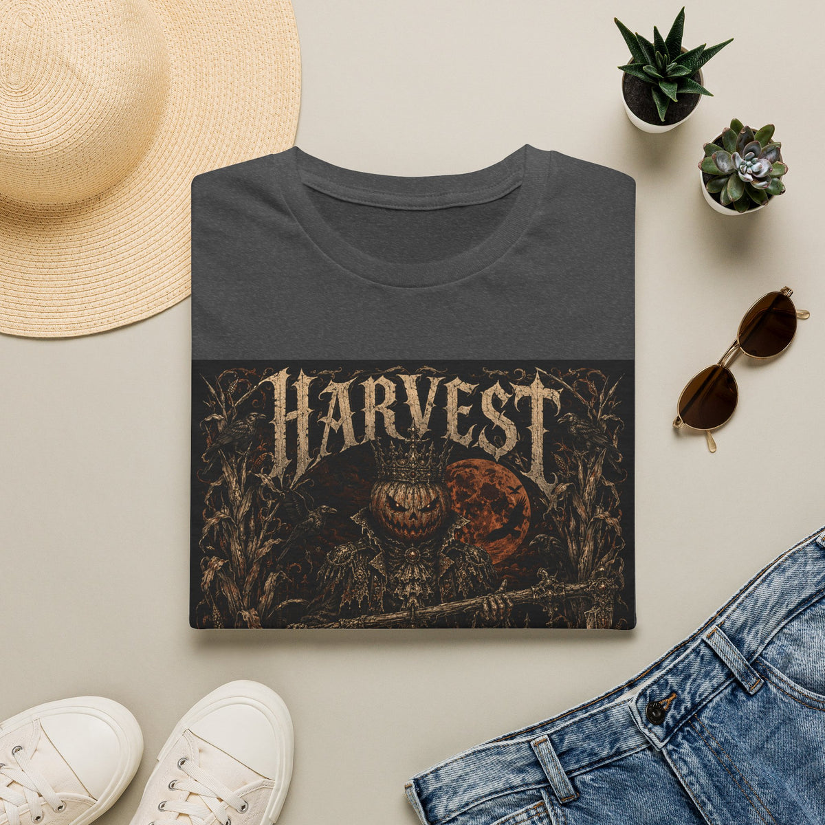 Harvest of Souls T‑Shirt — Dark Halloween Gothic Graphic Tee