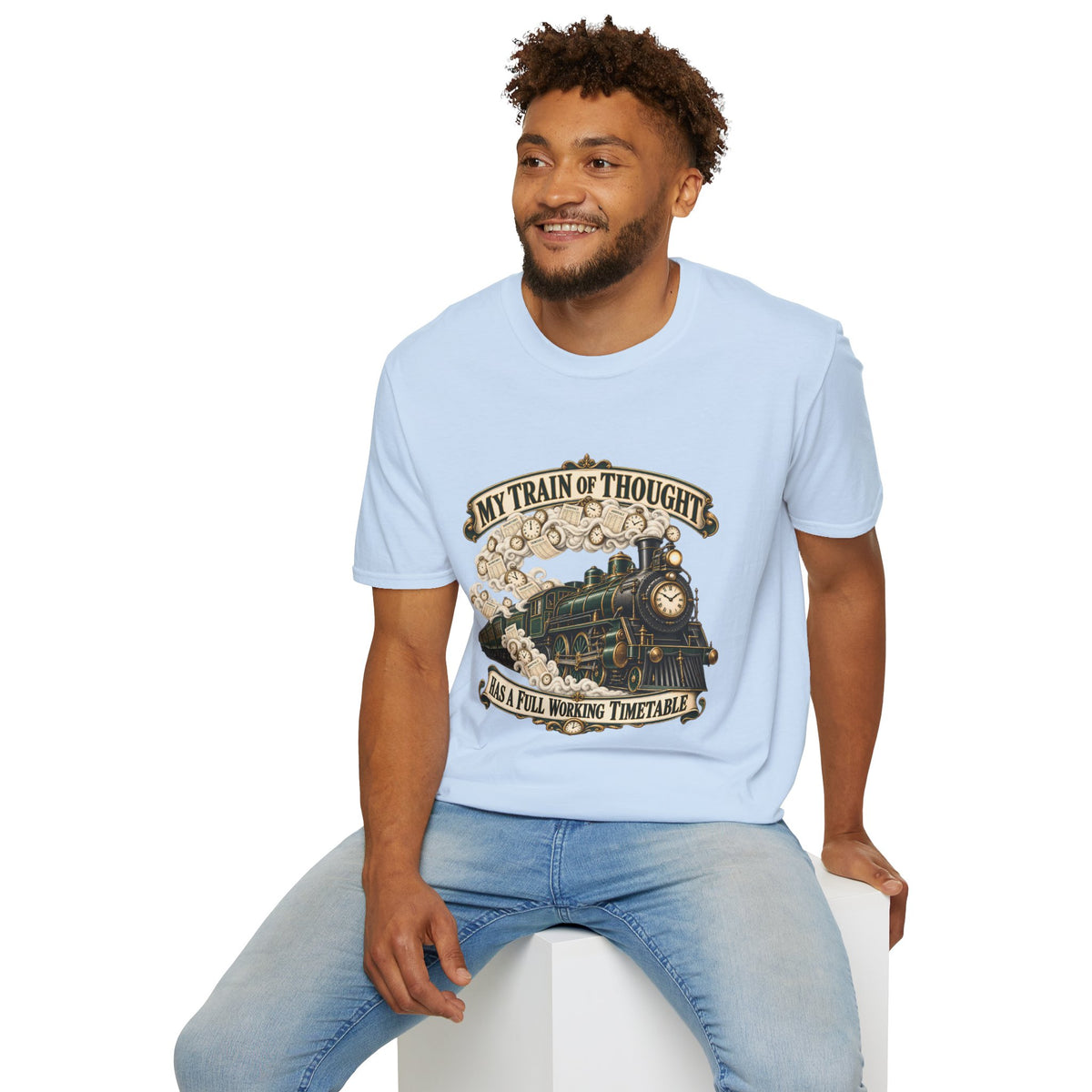Train of Thought Vintage Steam Engine T-Shirt | My Train of Thought Has a Full Working Timetable