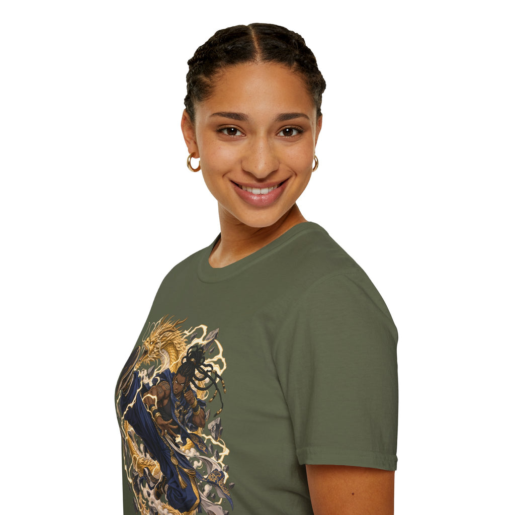 Golden Dragon | Ninja Dragon Kick | Martial Arts Warrior T Shirt