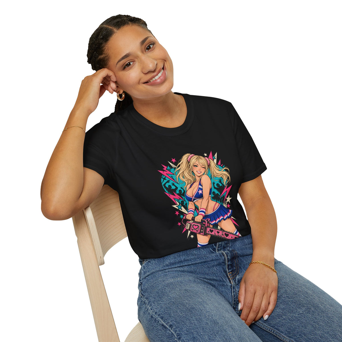 Juliet Starling | Lollipop Chainsaw | Zombie Game | Sexy Pin Up Girl T Shirt
