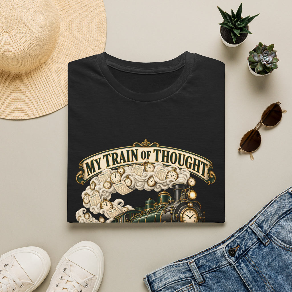 Train of Thought Vintage Steam Engine T-Shirt | My Train of Thought Has a Full Working Timetable