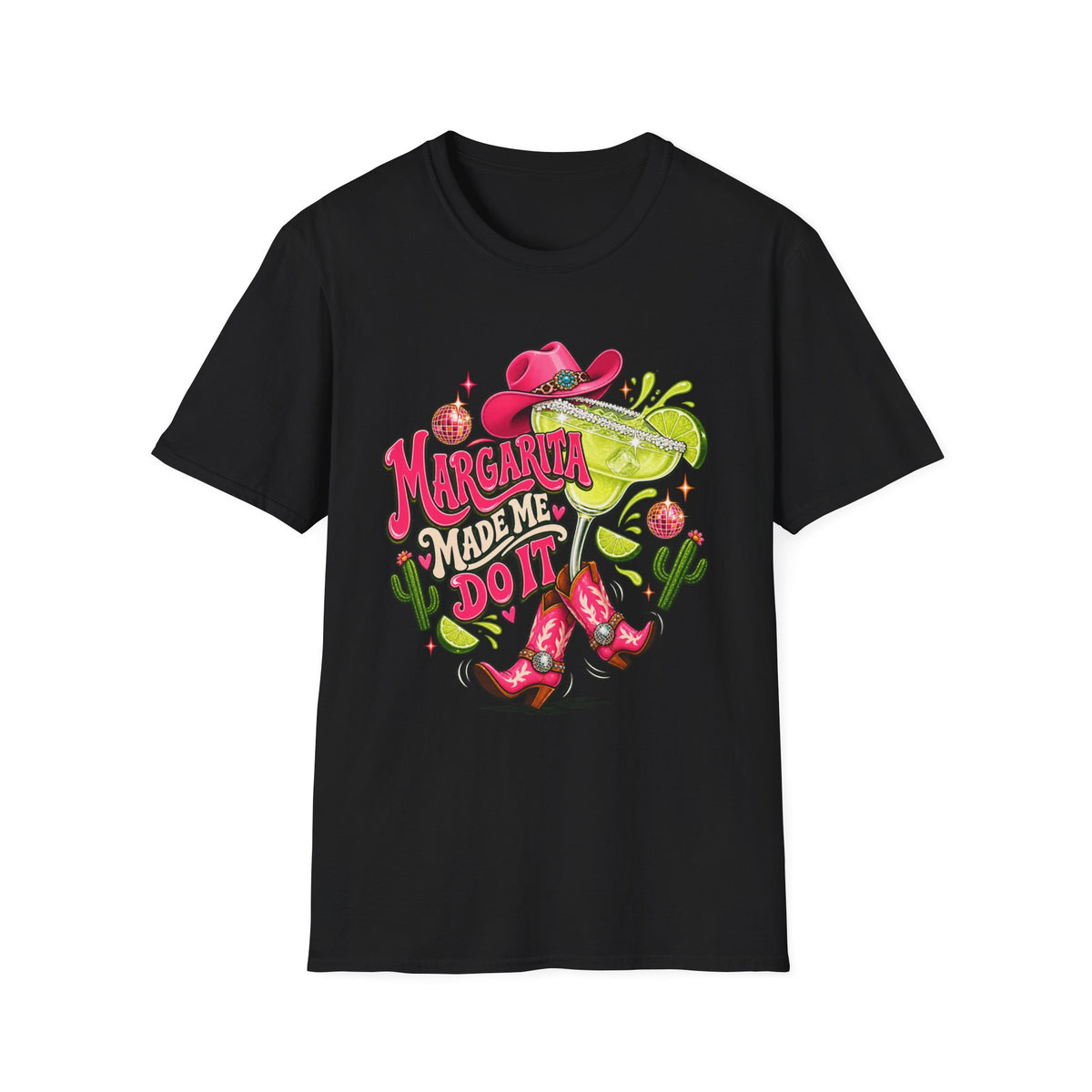 Margarita Made Me Do It | Fun | Cowgirl | Lime Cocktail Graphic Tee