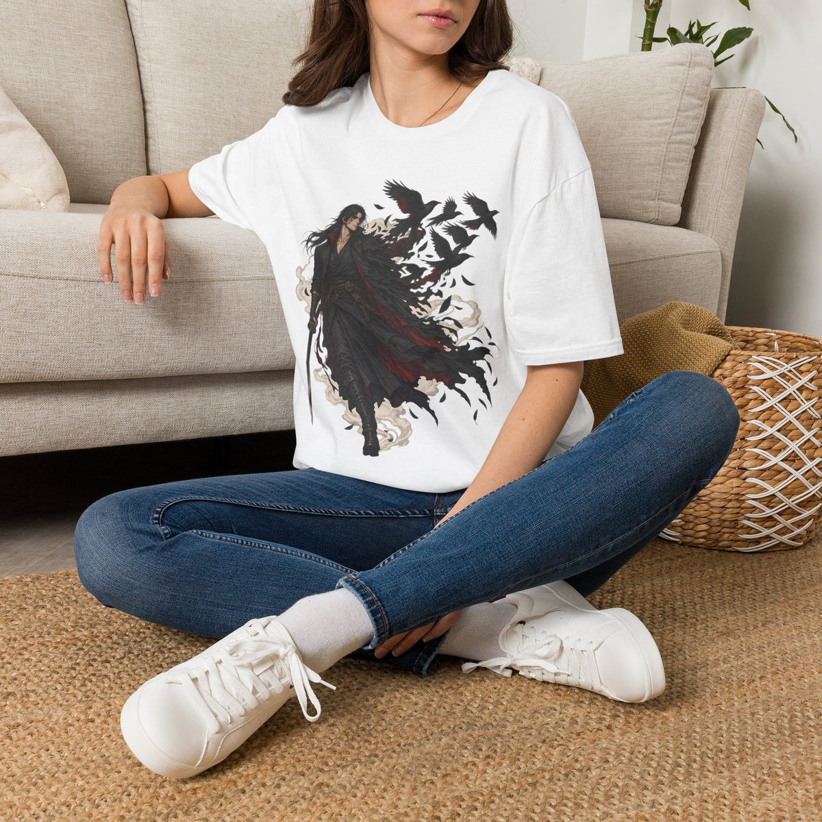 Dark Samurai | Raven Warrior Spirit | Graphic T Shirt