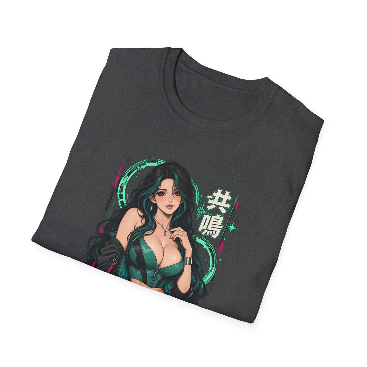 Jade | Sexy Anime Pin Up Girl | Waifu Graphic T‑Shirt