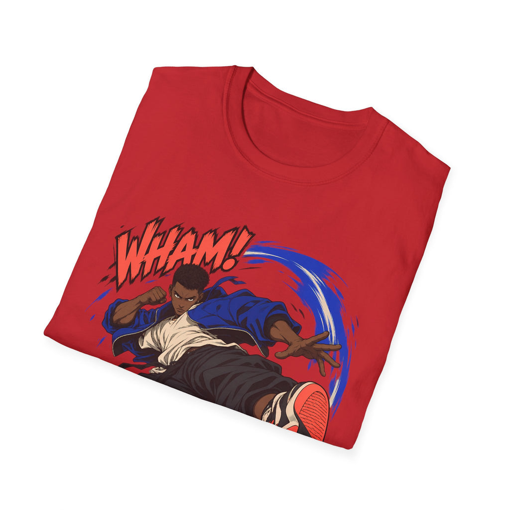 WHAM! | Anime Cartoon Ninja Kick Graphic T Shirt