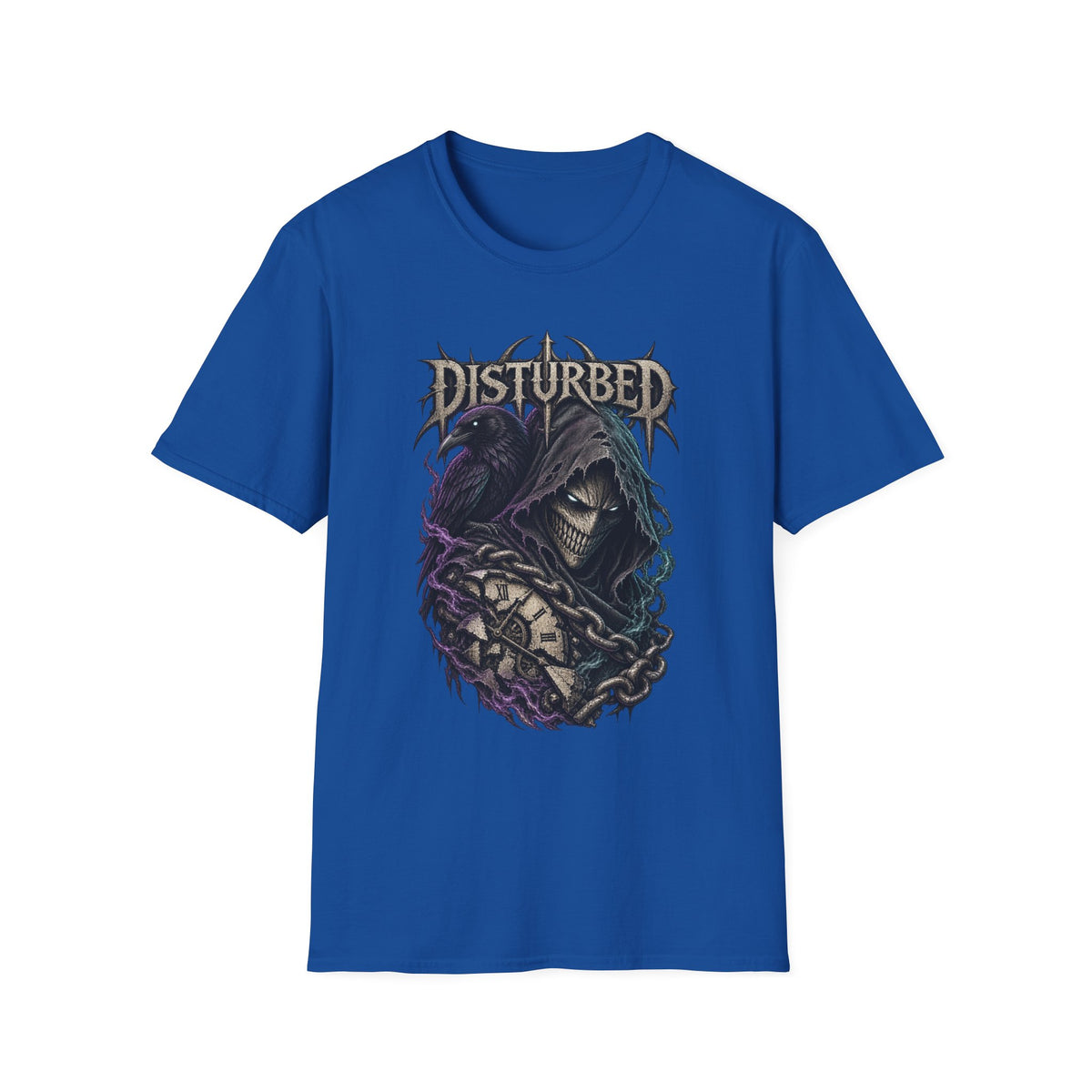 Disturbed | Grim Reaper and Chains Heavy Metal Band Graphic T-Shirt