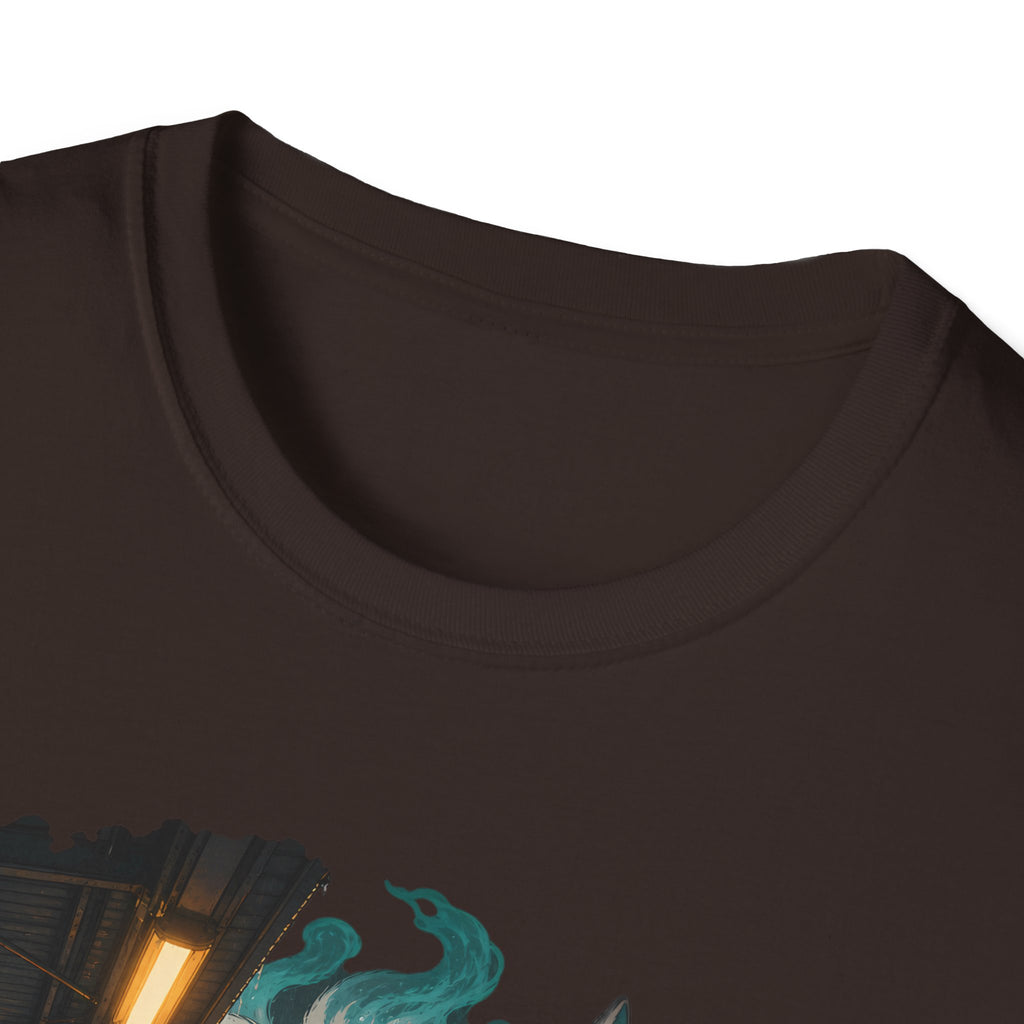 Wolf in the Rain | Last Train Home T-Shirt | Urban Nightscape Graphic Tee