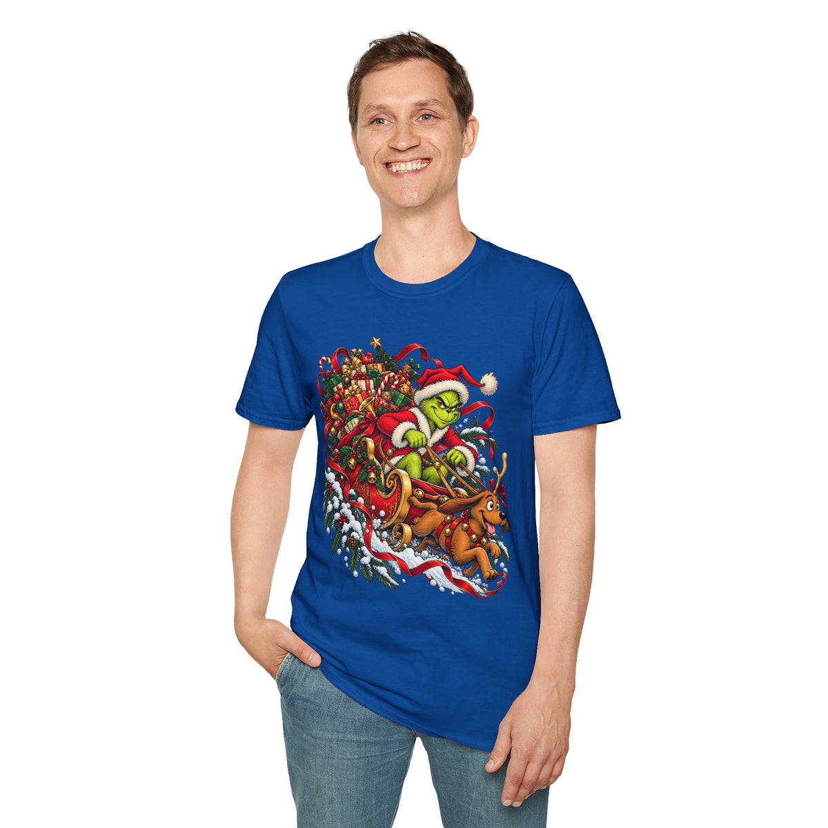 Grinch & Max Sleigh Ride | Funny Christmas T Shirt