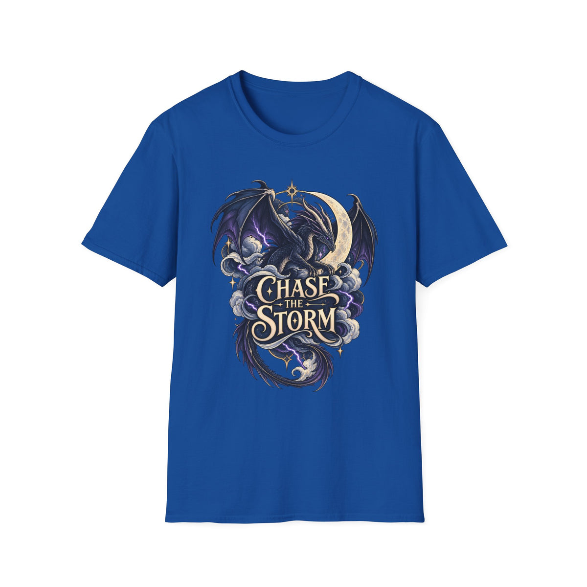 Chase the Storm | Onyx Storm | Fantasy Moon & Dragon T-Shirt