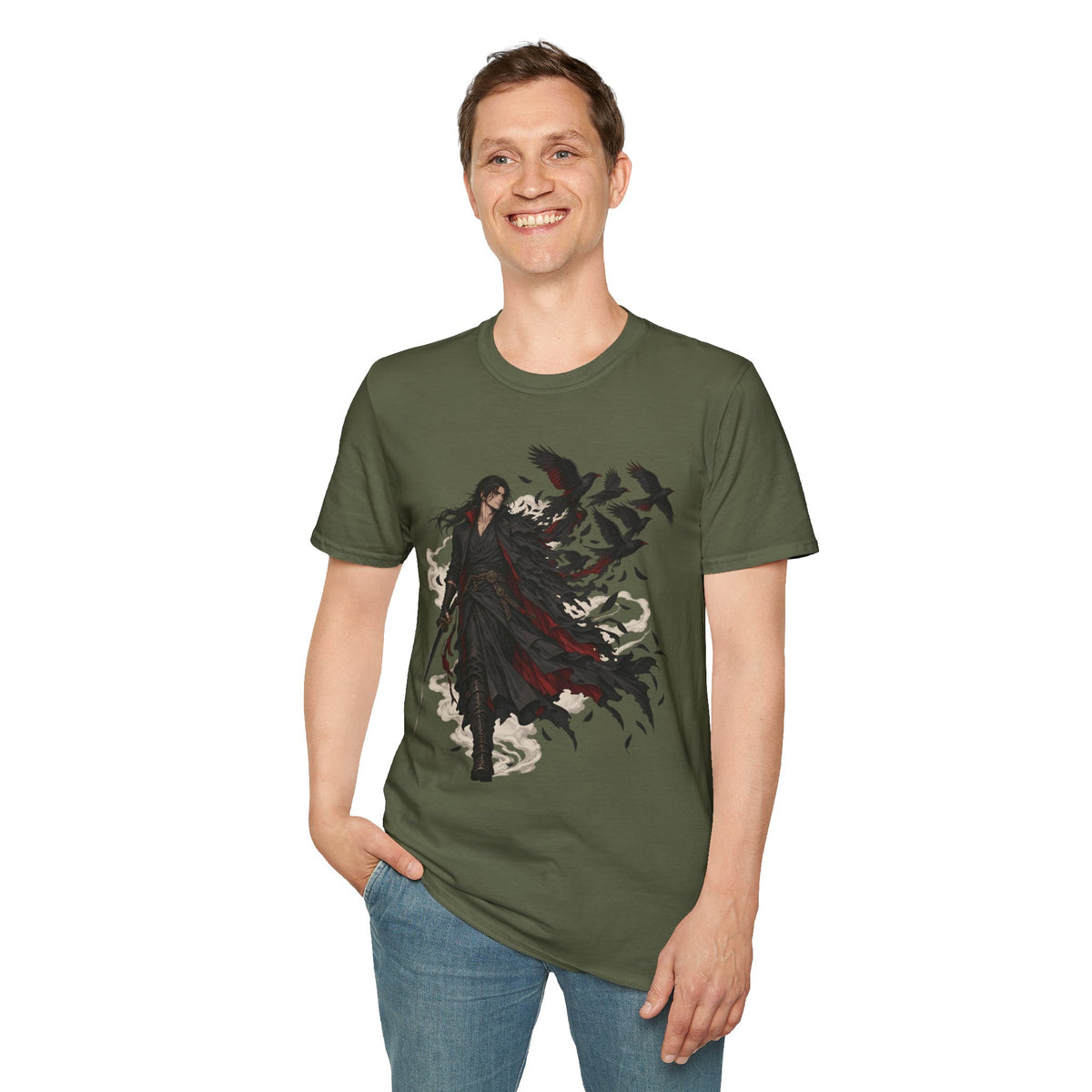 Dark Samurai | Raven Warrior Spirit | Graphic T Shirt
