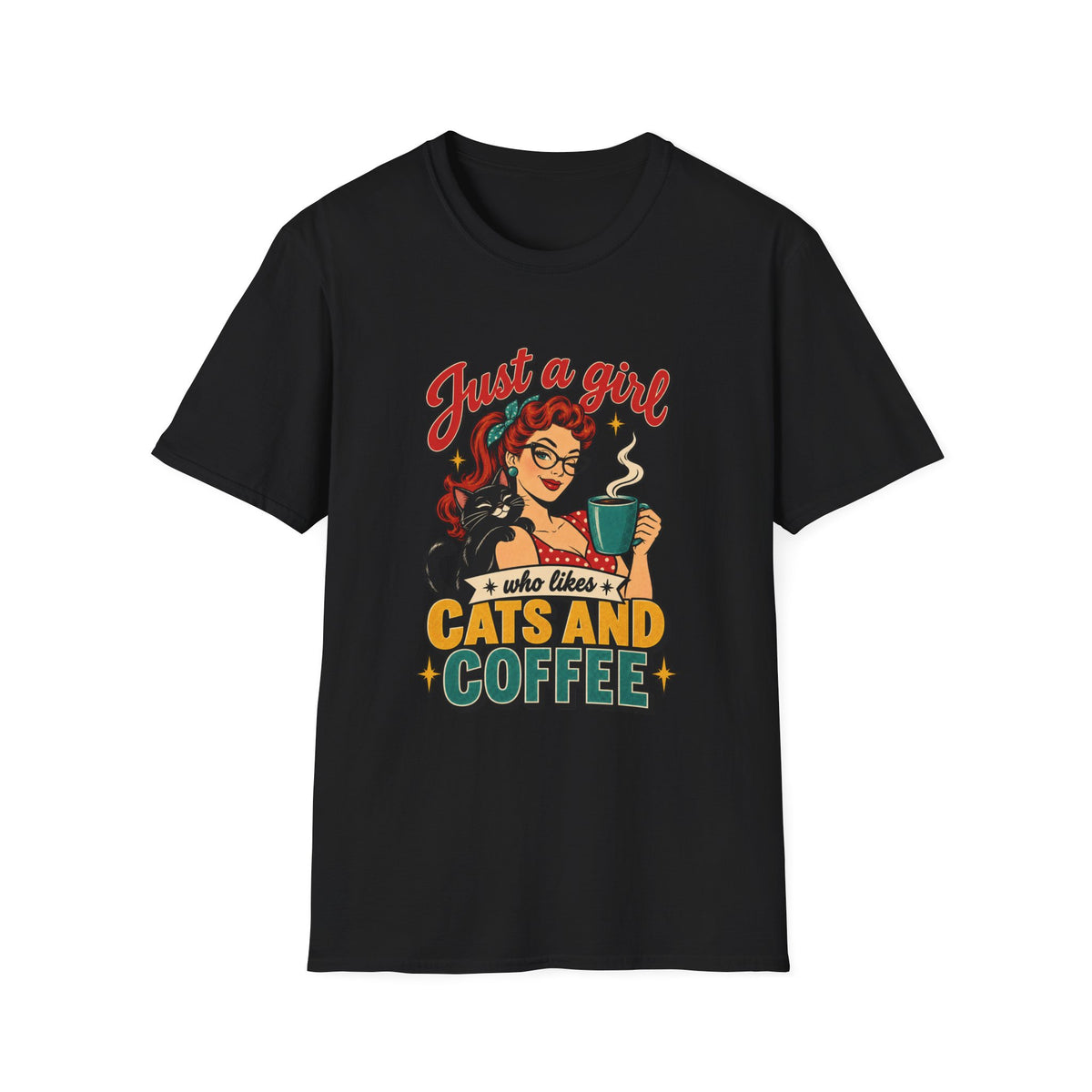 Just a Girl Who Likes Cats and Coffee Tee
