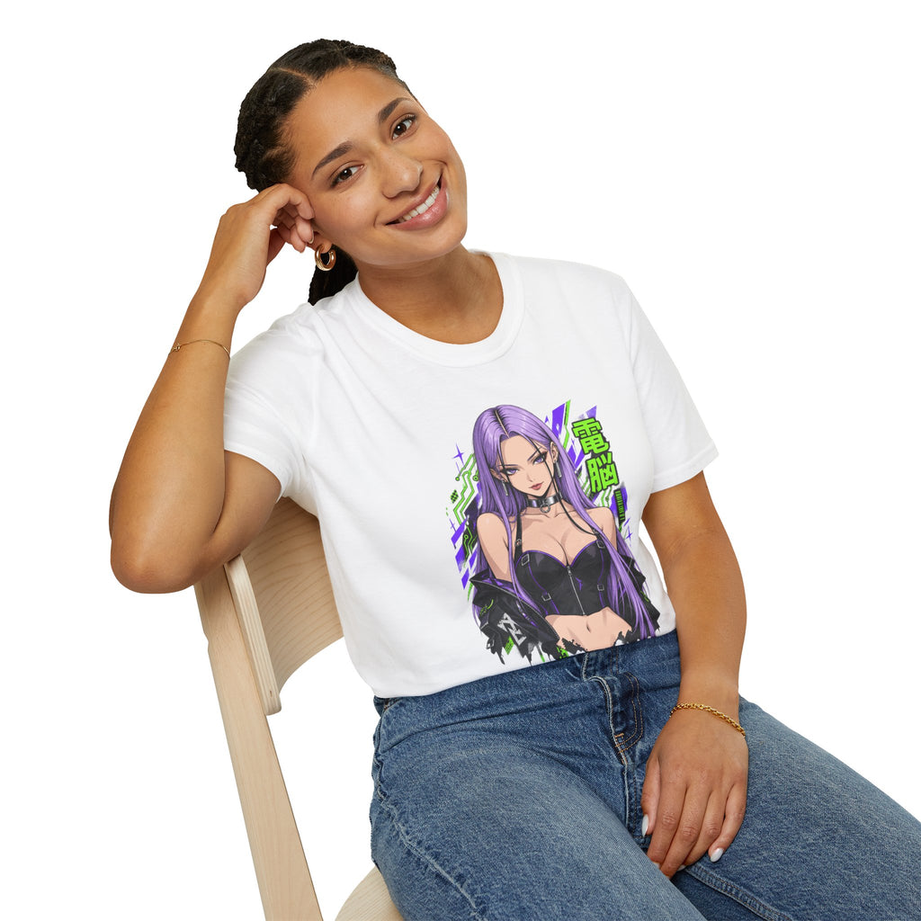 Violet | Anime Cyber Sexy Pin Up Girl T-Shirt