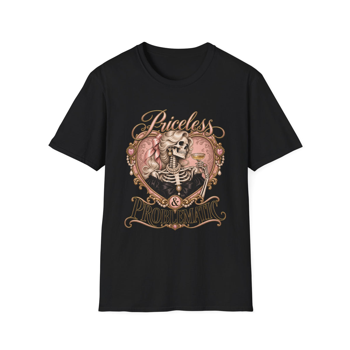 Priceless & Problematic Skeleton Heart Tee