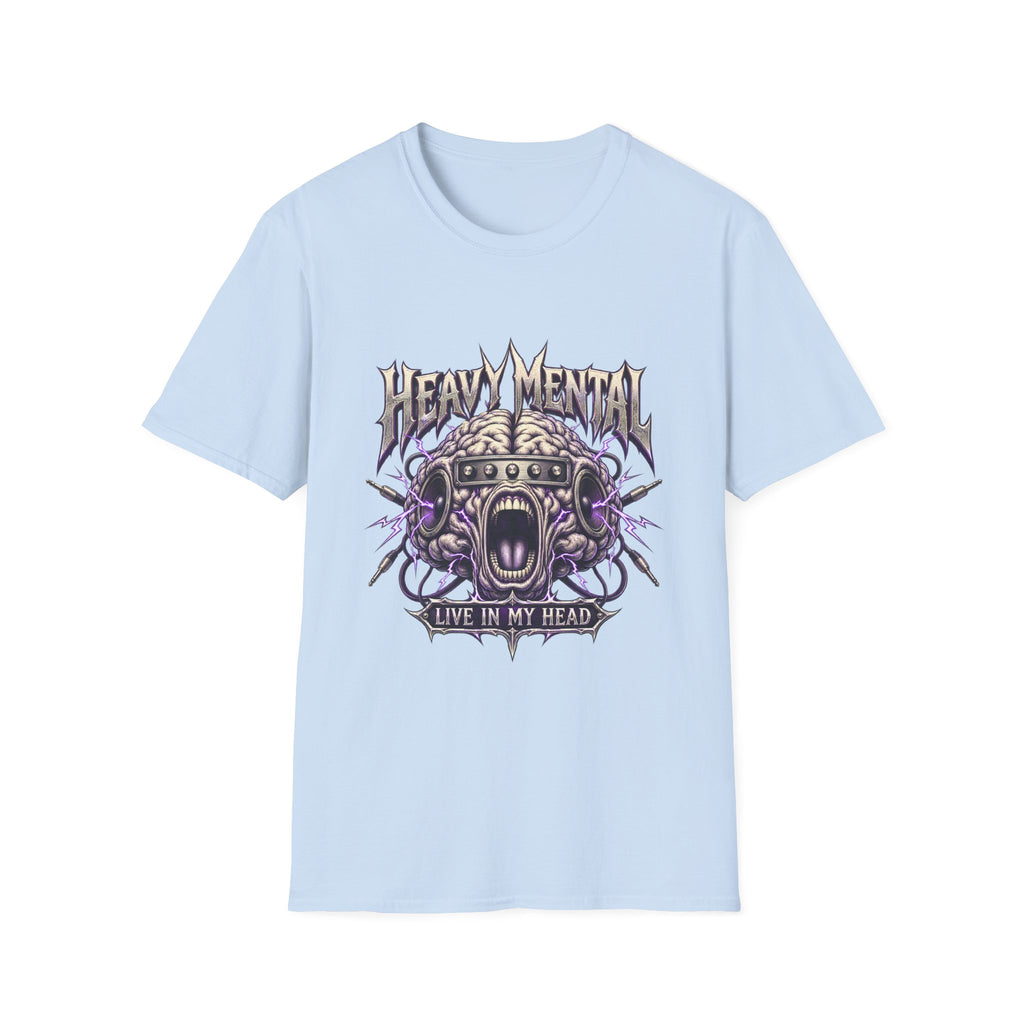 Heavy Mental T-Shirt | Live In My Head' Metal Graphic Tee