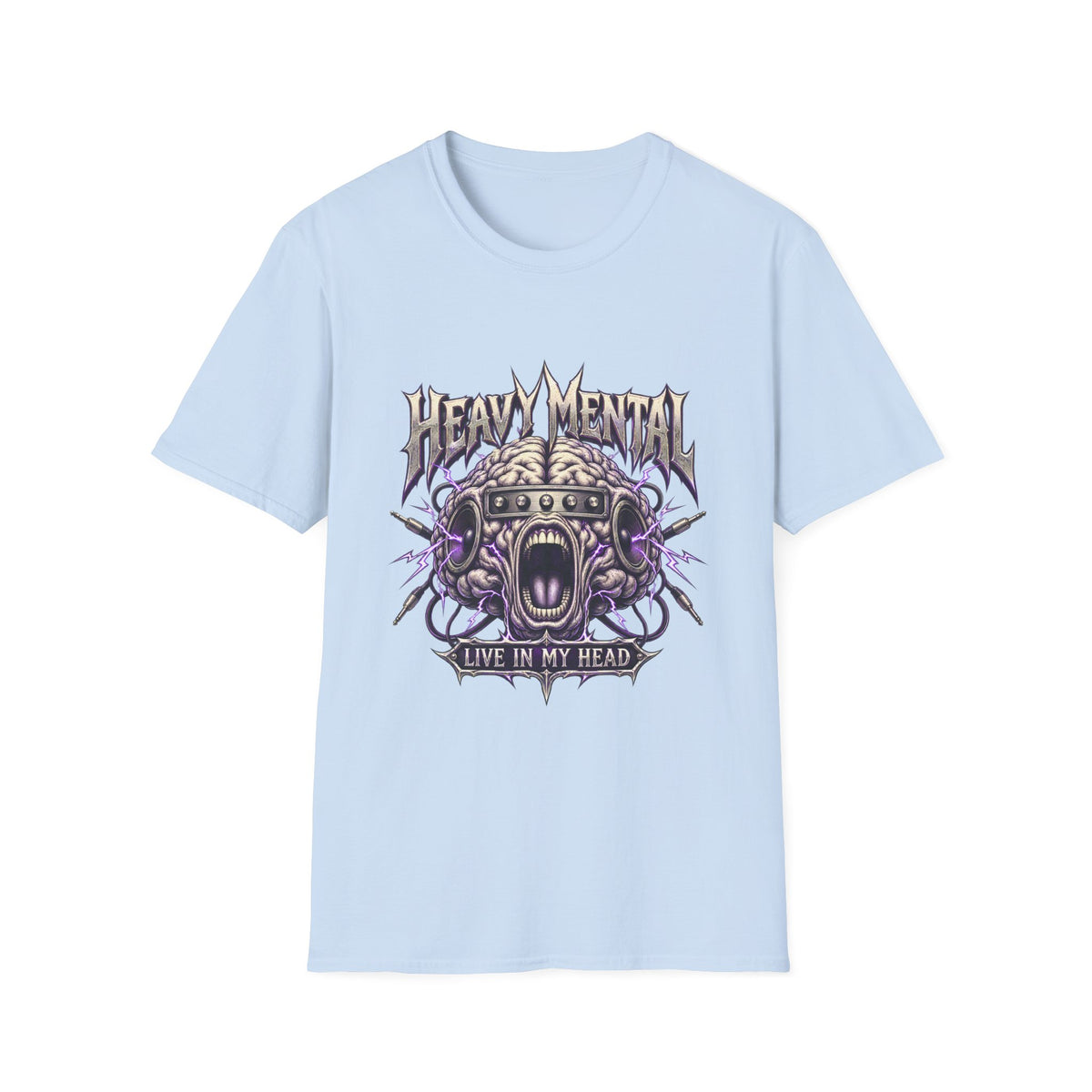 Heavy Mental T-Shirt | Live In My Head' Metal Graphic Tee