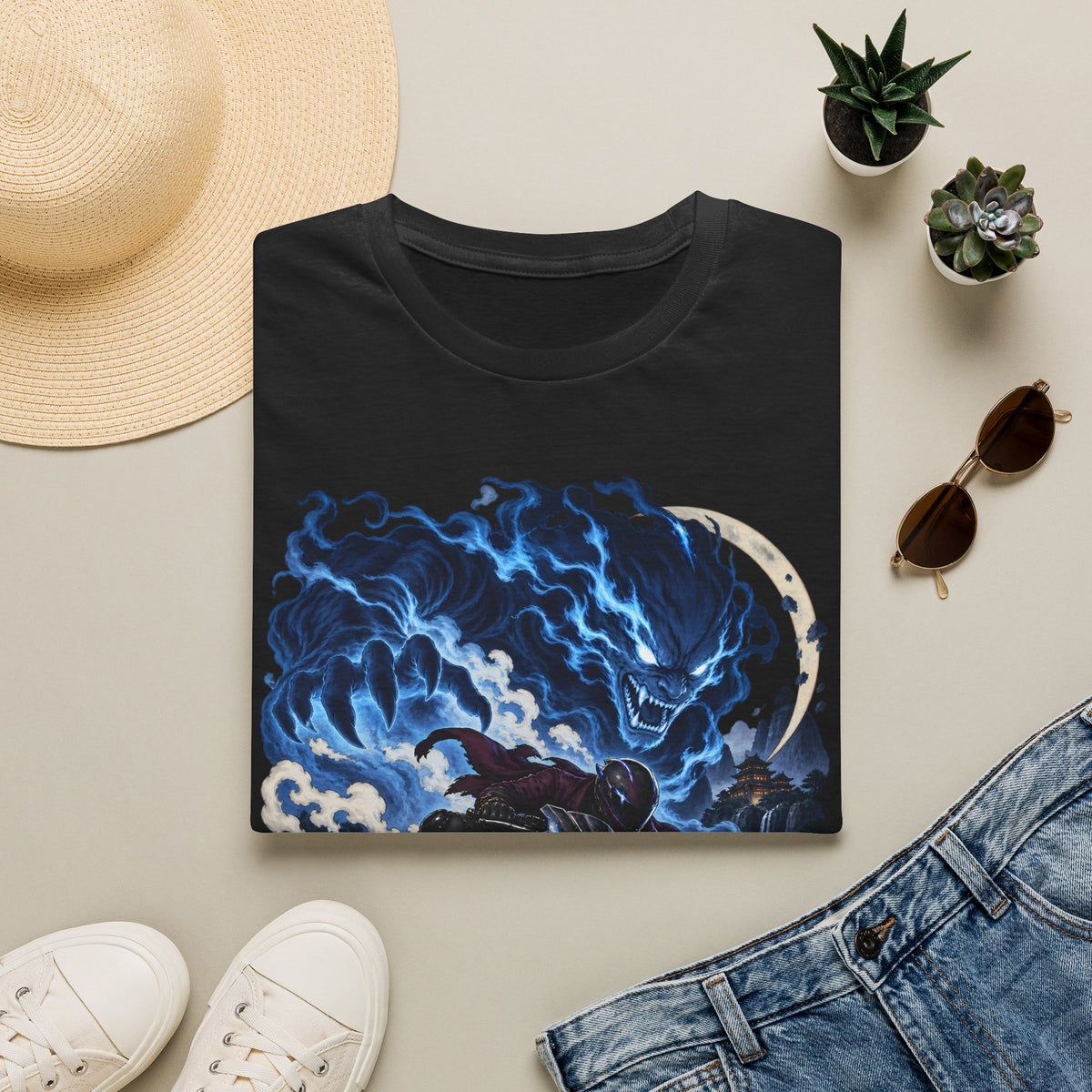 Demon of the Storm | Night Rider | Japanese Urban Motorcycle Tee