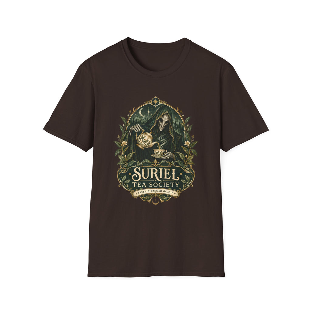 Suriel Tea Society | Freshley Brewed Gossip | ACOTAR Book Graphic T Shirt