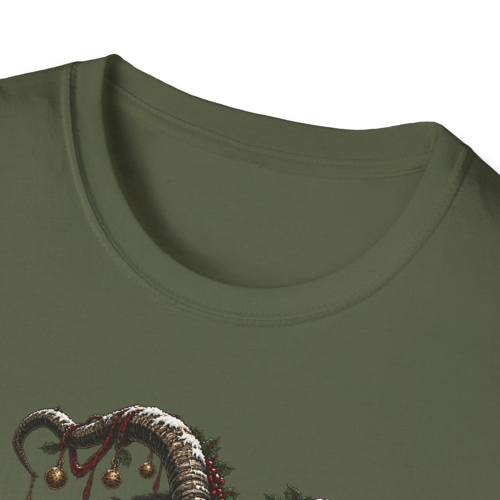 Krampus with Bell | Dark Christmas Demon T-Shirt