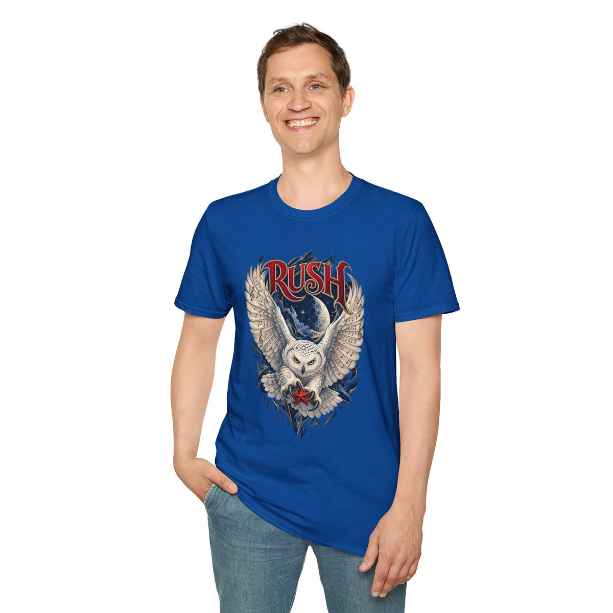 Rush | Fly by Night | Prog Rock | Owl Band Graphic T-Shirt