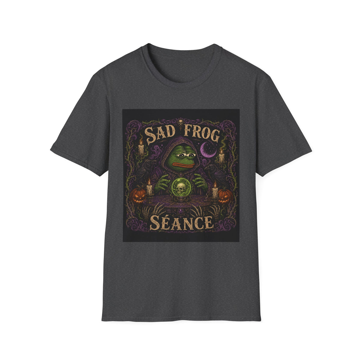Sad Frog Séance T-Shirt — Moody Witchy Frog Graphic Tee