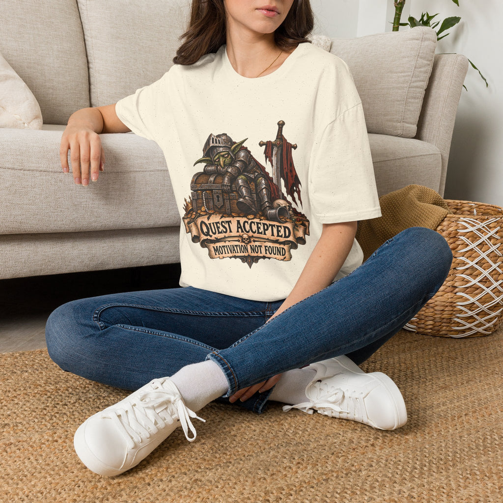Quest Accepted T‑Shirt | Fantasy Gamer Tee (Motivation Not Found)